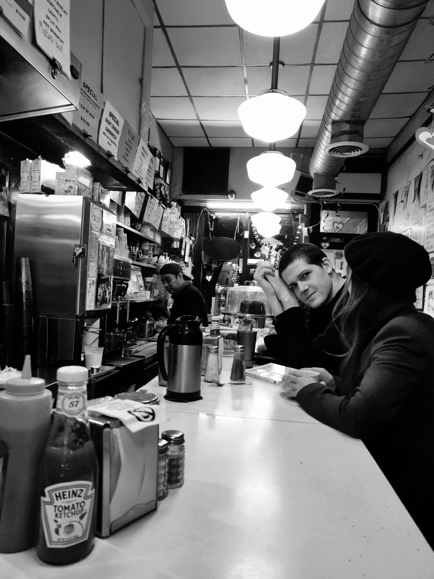 Picture of the B&H Dairy counter in New York City